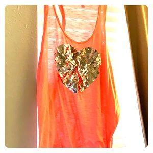 Victoria’s Secret sequence heart oversized tank